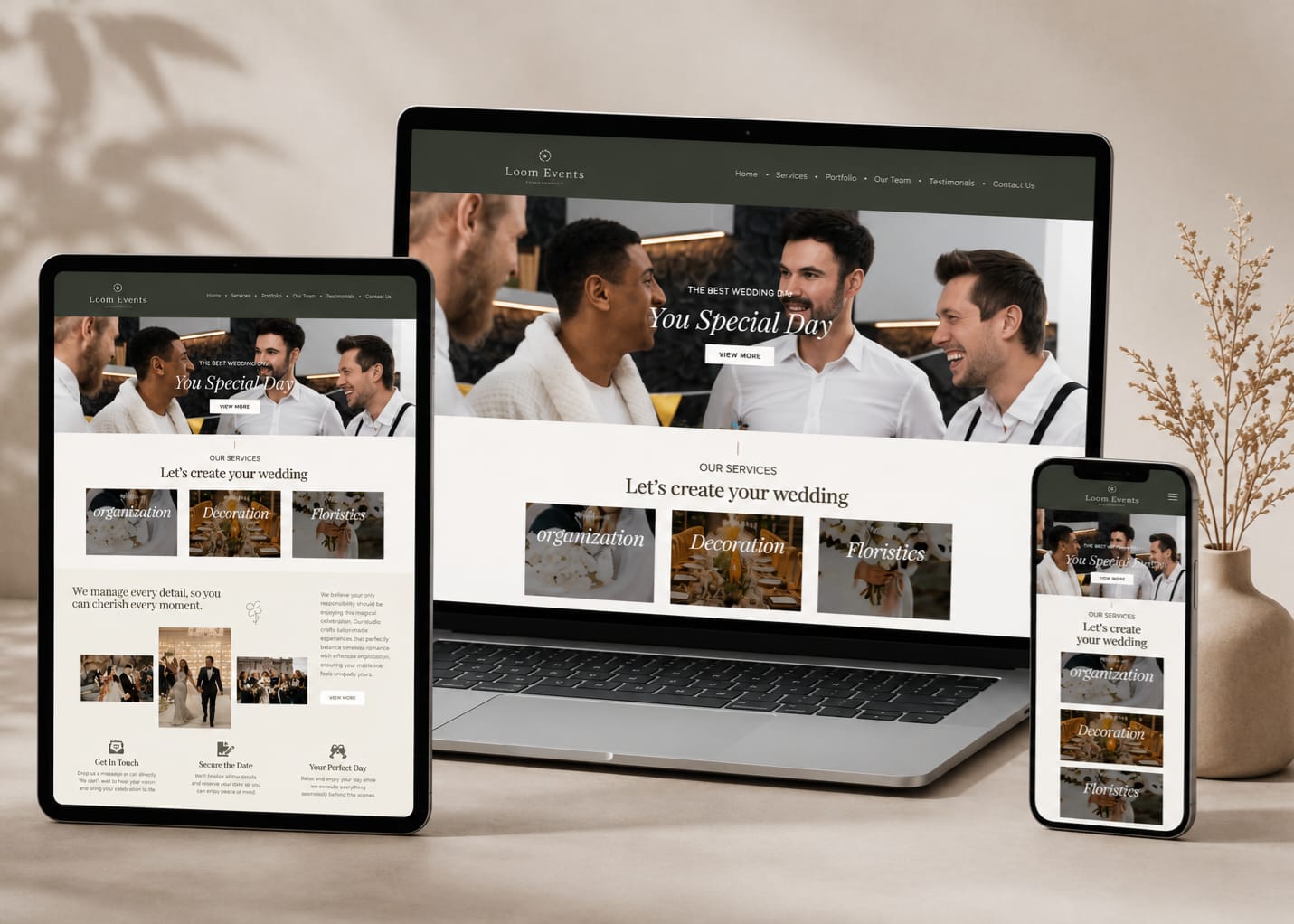 Loom Events website preview