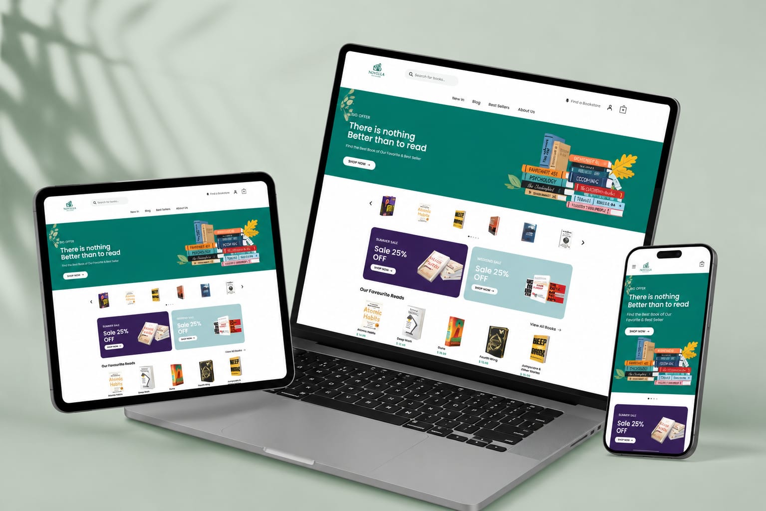 Novella Book Store website preview